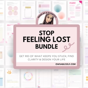 Stop Feeling Lost in Life Bundle, How to get my Life Back on Track, Feeling Behind in Life Worksheets, Find Purpose in Life PDF, Life Design