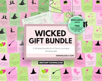 Wicked Gift Bundle, Wicked Gift for Friend, Printable Gift for Broadway Fan, DIY Wicked Gifts, Wicked Christmas Gift for Her, Teen Wicked