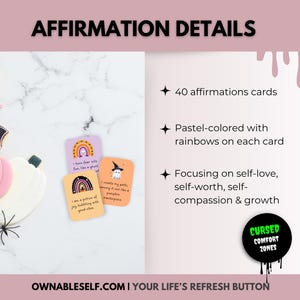 Halloween Affirmation Cards, Summerween Party Printable, Spooky Halloween Cards, Halloween in July, Ghost Halloween Digital Gift image 2