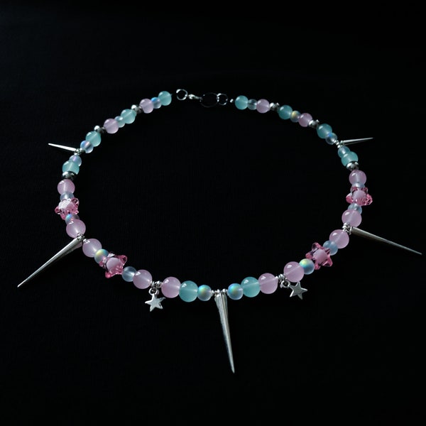Handmade pastel necklace with stars