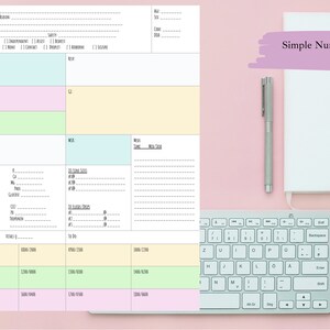 Simple Nurse Report Sheet/ Brain Sheet 1 patient