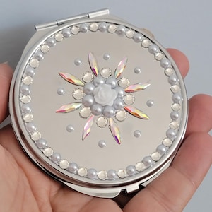 Compact Mirror - Rhinestone Bling Makeup Pocket Mirror