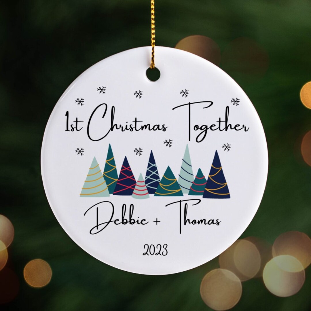 1st Christmas Together Personalized Ornament, Couples First Christmas