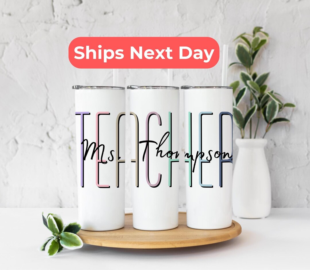 TEACHER Gift Personalized Tumbler Teacher Appreciation Gift - 20oz ...
