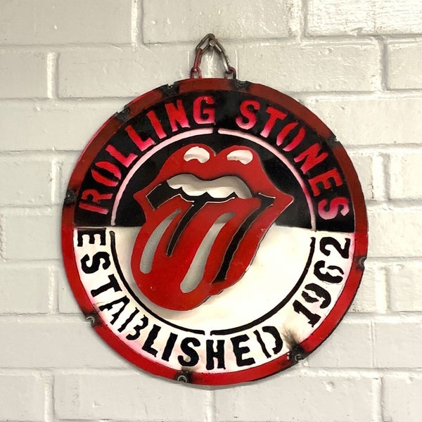 Rolling Stones Sign Garage Man Cave Metal Wall Art Home Decor