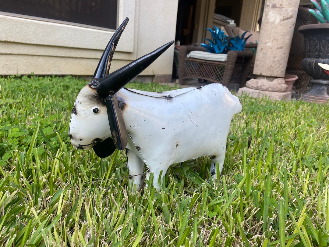 Metal Goat Yard Art Garden Decor Etsy