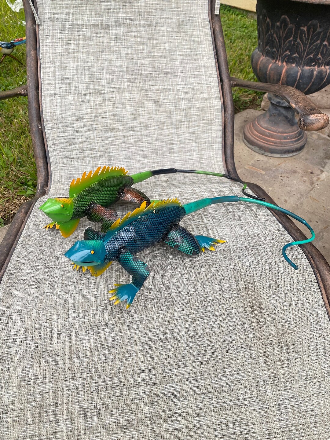 Metal Gecko Lizard Reptiles Yard Art Garden Decor Etsy