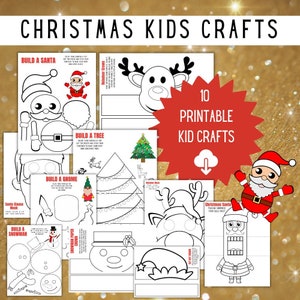 Recuerdo de Navidad para niños pequeños / Recuerdo de memoria / Tarjeta de bricolaje / Manualidades navideñas para niños / Paquete de actividades navideñas / Tarjeta de Navidad para niños imprimible