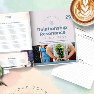 Couple & Relationship Therapy Journal | Couples Therapy | Relationship Journaling | Guided Therapeutic Journal for relationships
