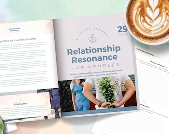 Couple & Relationship Therapy Journal | Couples Therapy | Relationship Journaling | Guided Therapeutic Journal for relationships