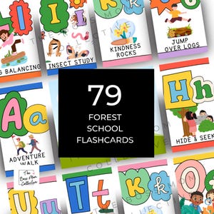Montessori Forest Flashcards - Nature ABC - Digital Educational Materials - Homeschool Letter Practice - Forest School