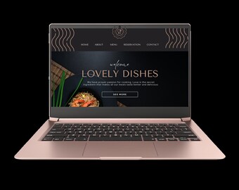 Restaurant Canva Website | Done for you restaurant website | custom website | Canva Website Template | Canva Website Template |
