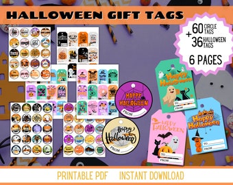 Halloween Favor Tags | Instant Download | Ghost Halloween Tags | Pink Boo Gift Tags | Digital Download | Trick Or Treat Bag Tag