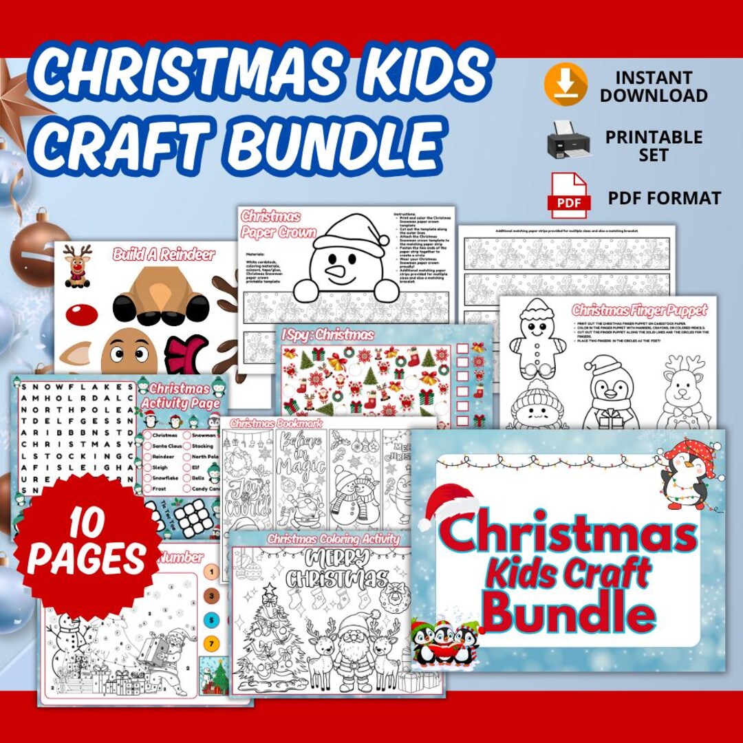 Christmas Printable Kids Activities - Fun Coloring Pages - Holiday ...