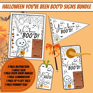 We&#39;Ve Been Booed | Booed Sign | You&#39;Ve Been Booed Printable | Halloween Game | Instant Access | Halloween Printable