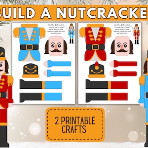 Christmas craft printable nutcracker | Nutcracker Craft | Christmas Nutracker Art | Preschool Craft |Christmas Activities | Instant Download