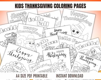 Fall Coloring Pages | Printable Coloring Pages | Autumn Coloring Pages | Thanksgiving Activity | Coloring Books | Digital Download