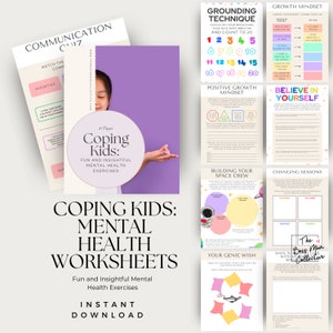 Therapy Worksheets | Kids Therapy | Kids Feelings | Group Therapy | Social Emotional Learning | Mental Health Worksheet | Self Care Gift