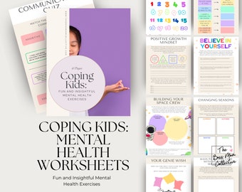 Therapy Worksheets | Kids Therapy | Kids Feelings | Group Therapy | Social Emotional Learning | Mental Health Worksheet | Self Care Gift