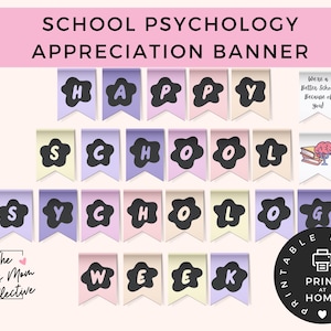 School Psychologist Appreciation Week Banner | School Psychology Week Sign | Printable School Psychology Appreciation Banner |