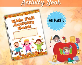 Fall Activity For Kids | Halloween Coloring Pages | Printable Fall Activity Bundle | Toddler Activity | Digital Download | Fall Kids Games