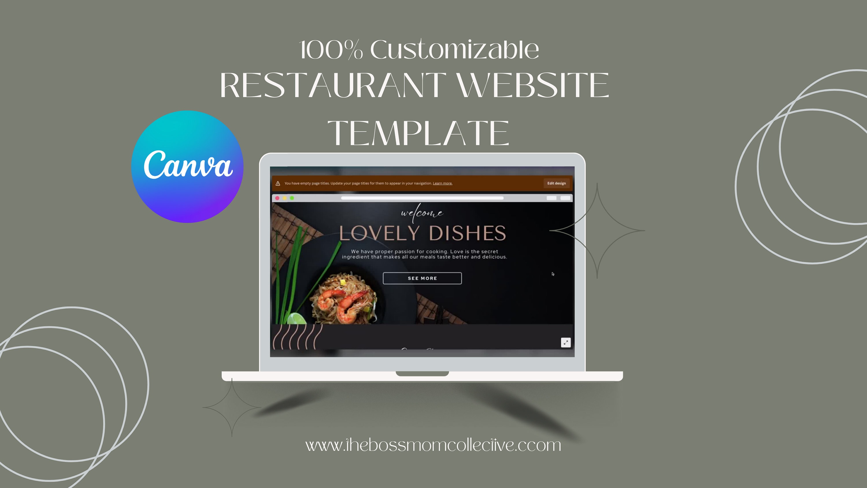 Restaurant Canva Website | Done for You Restaurant Website | Custom ...