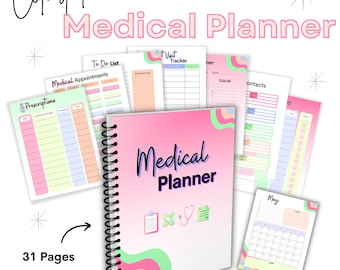 Medical Tracker | Sleep Habit Tracker | Notability & More | Health Tracker | Blood Pressure Log | Doctors Appointments | Healthcare Planner
