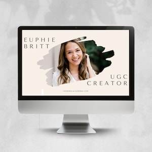 Ugc Media Kit | Ugc Website Template | Influencer Portfolio | Website Template Canva | Landing Page | Neutral Ugc Portfolio