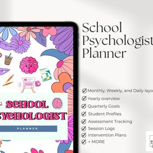 School Psychologist | Digital Planner | Digital Download | Ipad Planner | Therapist Planner | School Psychologist Notebook |