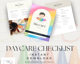 Daycare Forms | Childcare Bulletin Board Template | Daycare Organization | Daycare Essentials | Editable Template | Kids Packing List