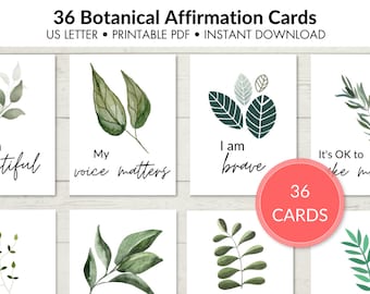Positive Affirmation Printable Cards | Self Care & Mental Health Support | Mindfulness Practice