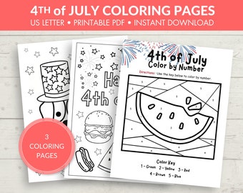 Fourth of July Coloring Pages | 3 Printable Fourth of July Kids Activities | Independence Day Coloring Pages