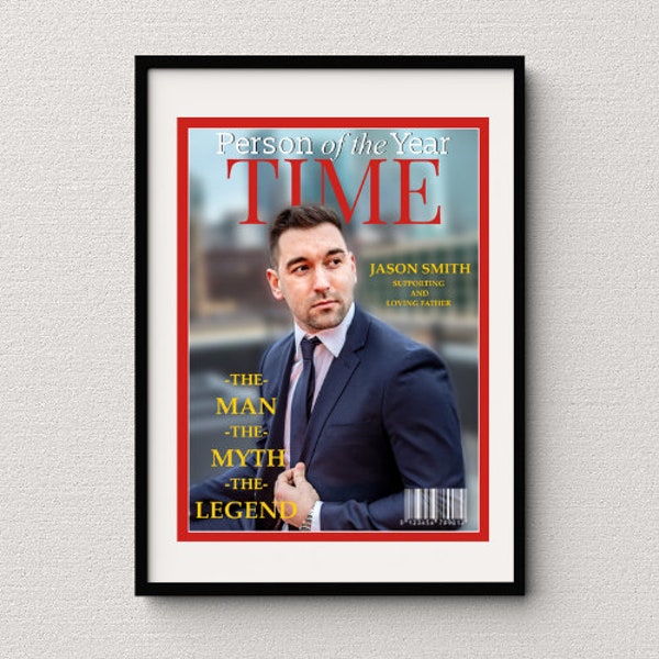 Custom Time Magazine Cover, Person of the year, Custom Design, Unique Gift for Boyfriend, Husband, Birthday Gift, Anniversary, Gift for him