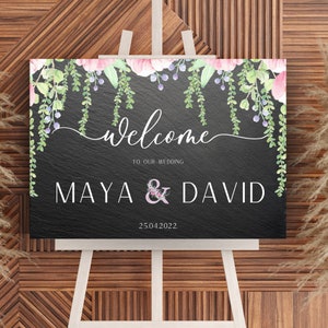 Wedding timeline sign template, Black and white Welcome Wedding Sign template, Modern Wedding sign, Digital file only