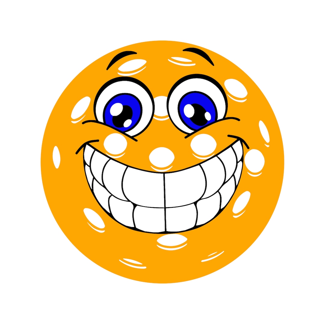 Pickleball Happy Face Emoji Download Etsy