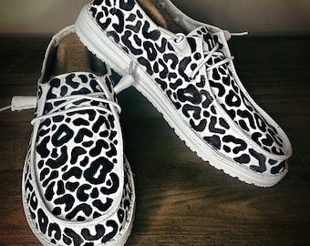 Leopard Print Hey Dude Shoes