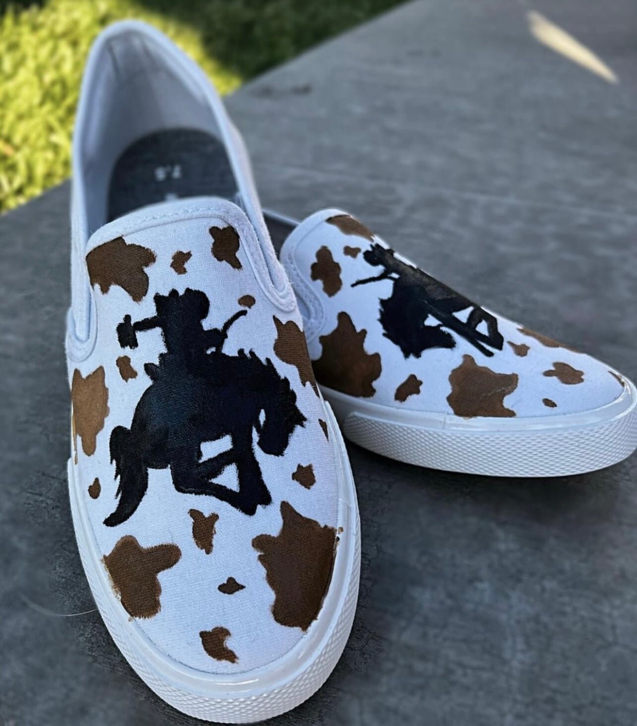 Cow Cute Print Men's High Top Shoes