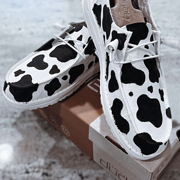 Hey Dude Cow Print Shoes YOUTH