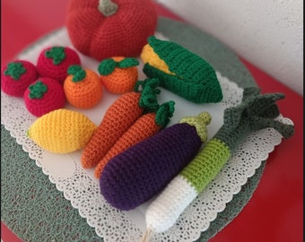 Crochet dinette - Fruits and vegetables - toy