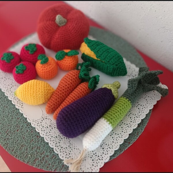 Dînette au crochet - Fruits et légumes  - jouet
