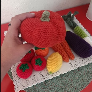 Dînette au crochet Fruits et légumes jouet image 7