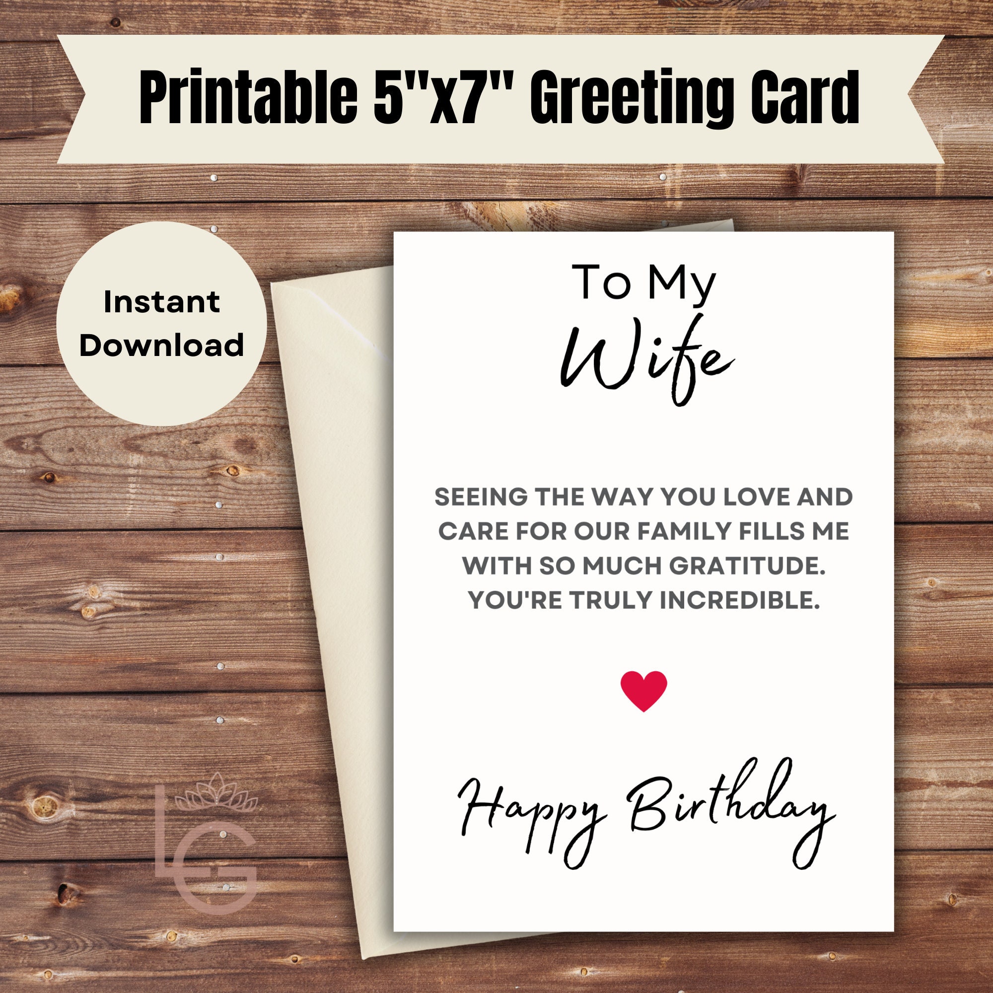 Printable | Happy Birthday to My Wife | Birthday Card | From Husband | Wife | Cute Birthday Card | Sentimental | Hearts - Etsy for Birthday Card For My Wife Printable Free