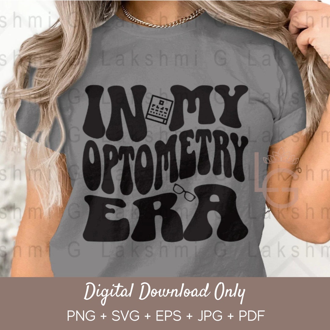Optometry Funky Letters In My Optometry Era Dark Text Svg, Png, Jpeg, Eps, Commercial Use ...