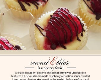 Raspberry Swirl Mini Cheesecakes Recipe (Digital Download)