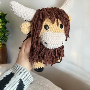 Handmade Crochet Highland Cow Plushie - Adorable and Unique Gift Idea