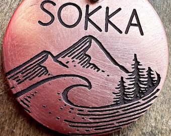 Pet ID Tag, Dog ID Tag, Dog Tag voor honden, Cat Tag, Cat ID Tag, Gegraveerde dog tag, Mountain Dog tag, Wave Dog Tag, Tree Dog Tag, aangepaste dog tag
