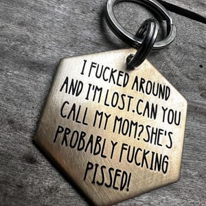 Dog Tag, Dog Collar Tag, Personalized Cat Tag, Custom Cat Collar Tag, Cat ID Tag, Dog ID Tag, Dog Name Tag, Engraved Pet Tag,Pissed Dog Tag