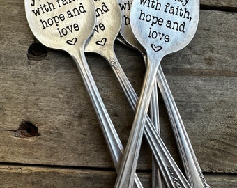 custom spoon,Personalized Spoon,Encouragement best friend gift, plant gift,garden marker friend gift Custom Engraved Spoon Customized Spoon