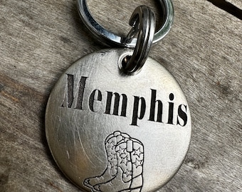 Dog ID Tag, Pet Id Tag, Dog Tag for Dogs, Dog Id Tags, Cat Tag, Cat Id Tag, Cat Tags, Custom dog tag, Dog collar tag boots,cowboy dog tag