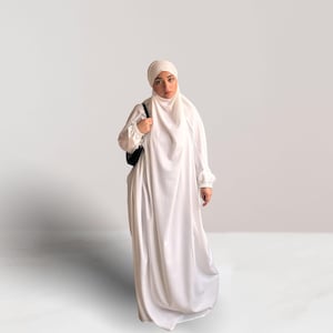 Modest Dress for Muslim Women Prayer Dress Abaya Jilbab Ihram Ehram Khimar  1 Piece Pink Beige White Purple - Etsy